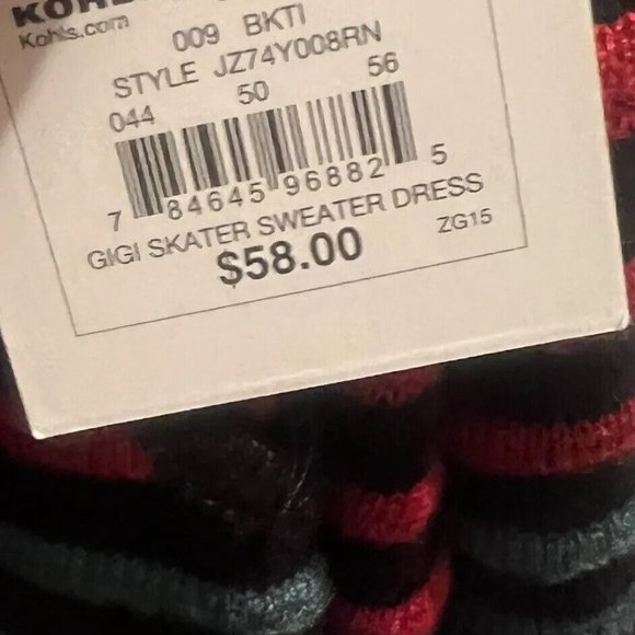 Candie's Womens Juniors Striped Choker Gigi Skater Sweater Dress Black Size XL - Picture 11 of 11